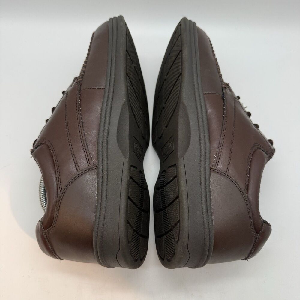 Dr. Scholl's Ross Derby Shoes Men's 10.5W Brown Leather Split Toe Lace Up Oxford - Picture 7 of 10
